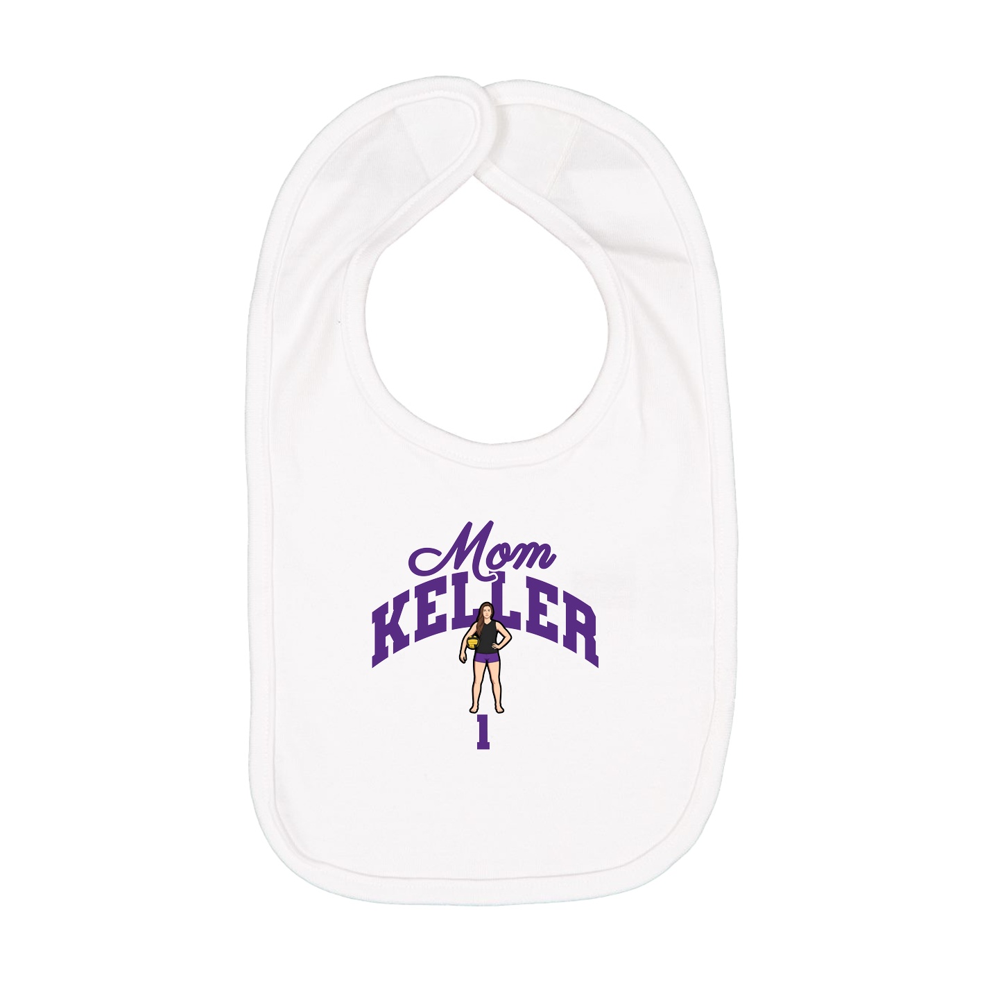 Infant Bib — Mothers Day Arch in White