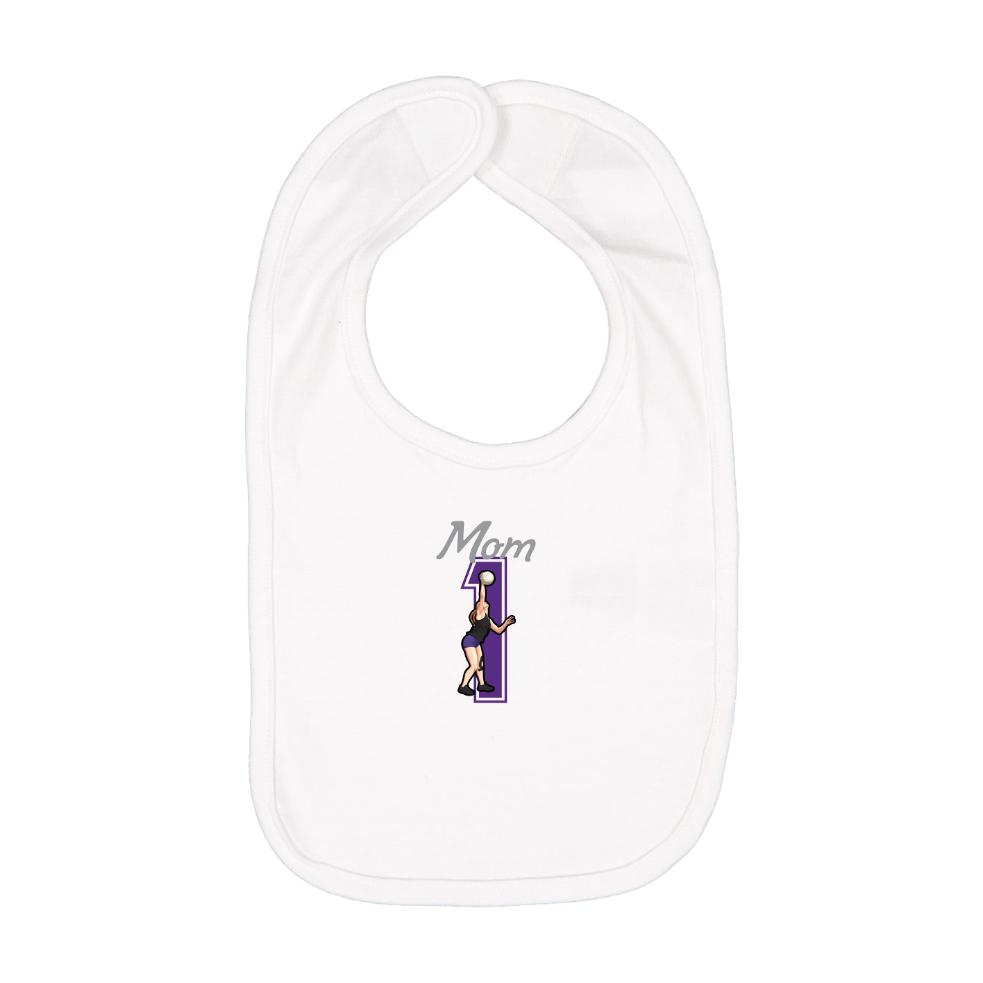 Infant Bib — Mothers Day Shirsey in White