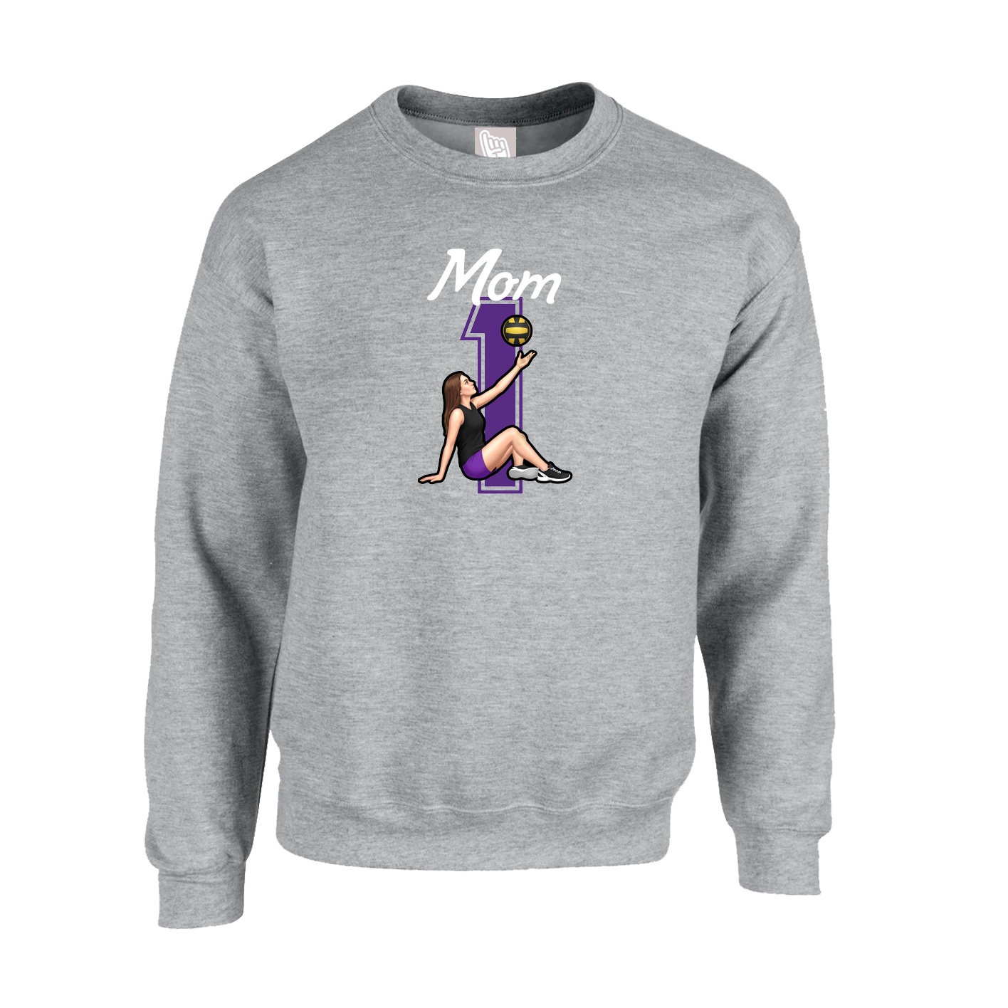 Fleece Crew — Mothers Day Shirsey in Grey