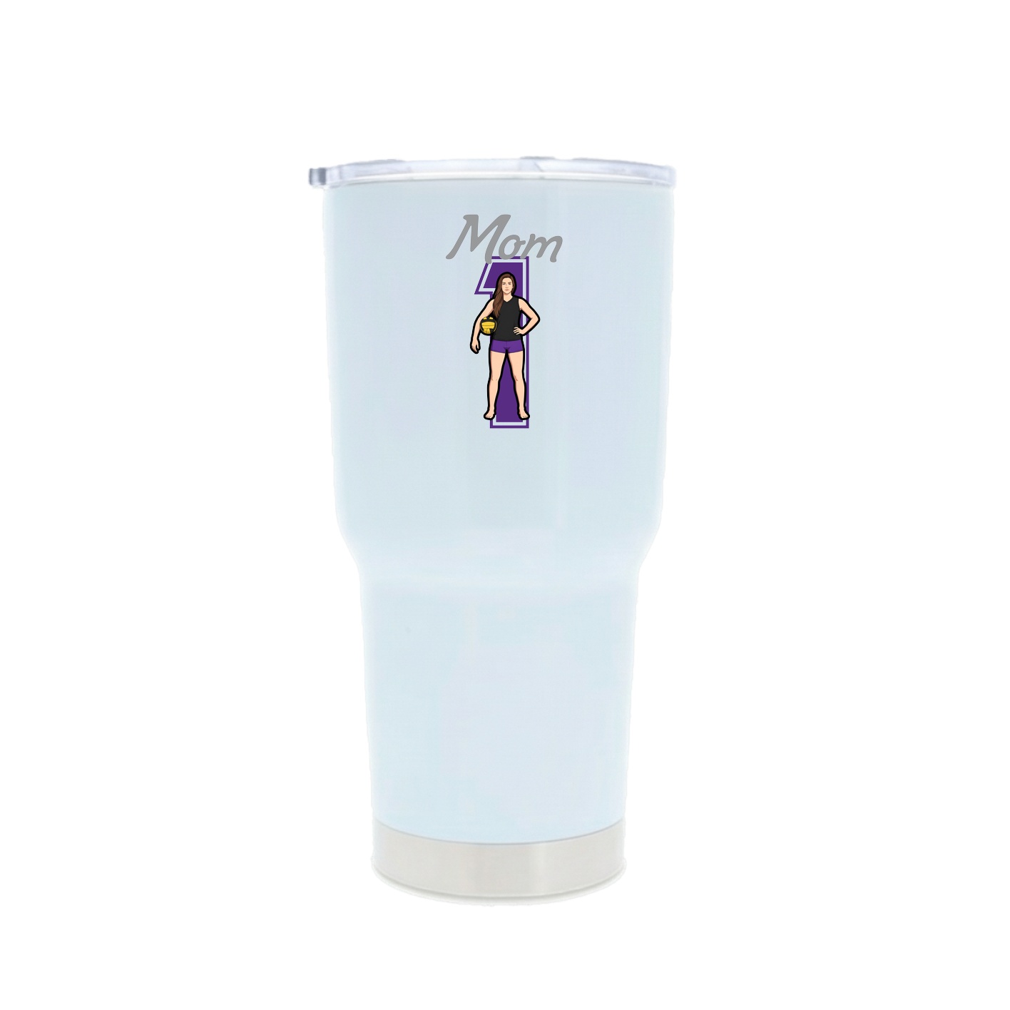 30oz Stainless Steel Tumbler — Mothers Day Shirsey in White