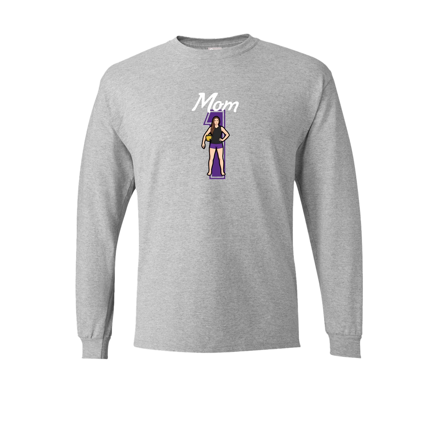 Long Sleeve Tee — Mothers Day Shirsey in Grey