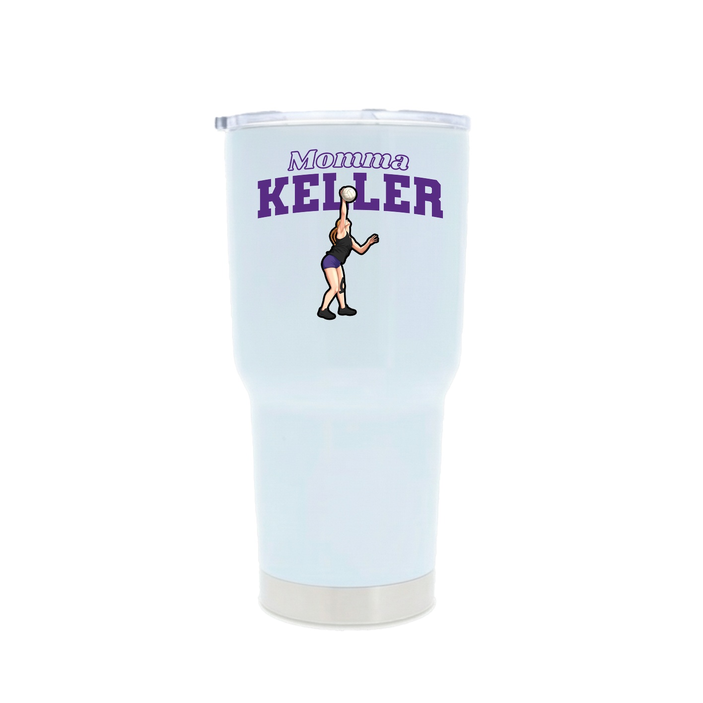 30oz Stainless Steel Tumbler — Mothers Day Block in White