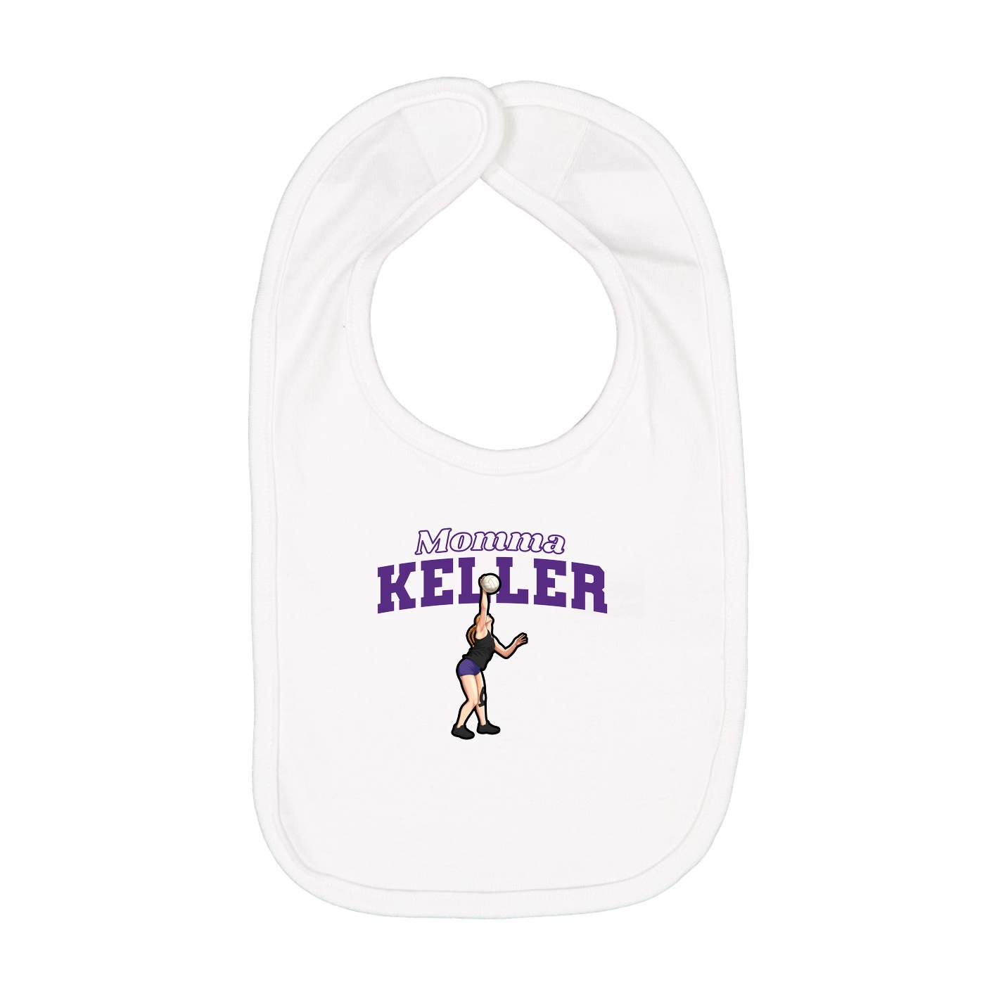 Infant Bib — Mothers Day Block in White
