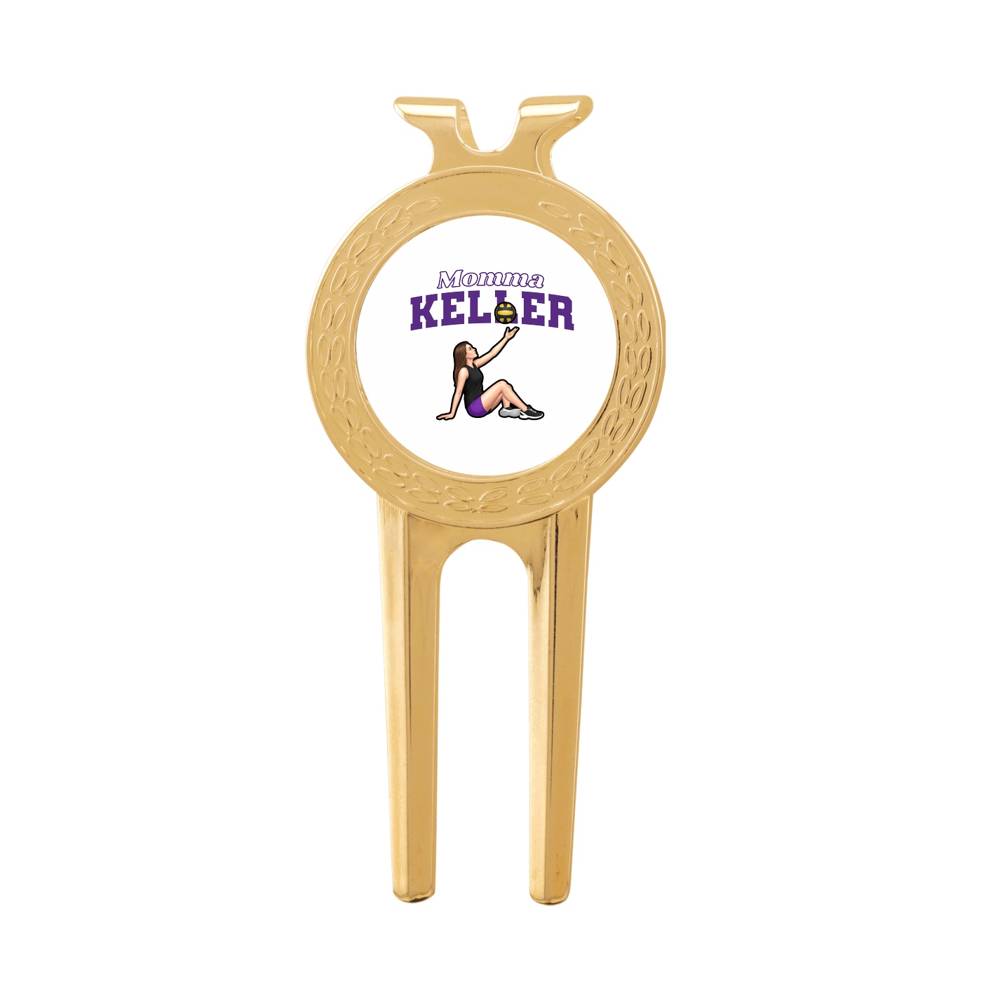 Divot Tool with Ball Marker — Mothers Day Block in Classic