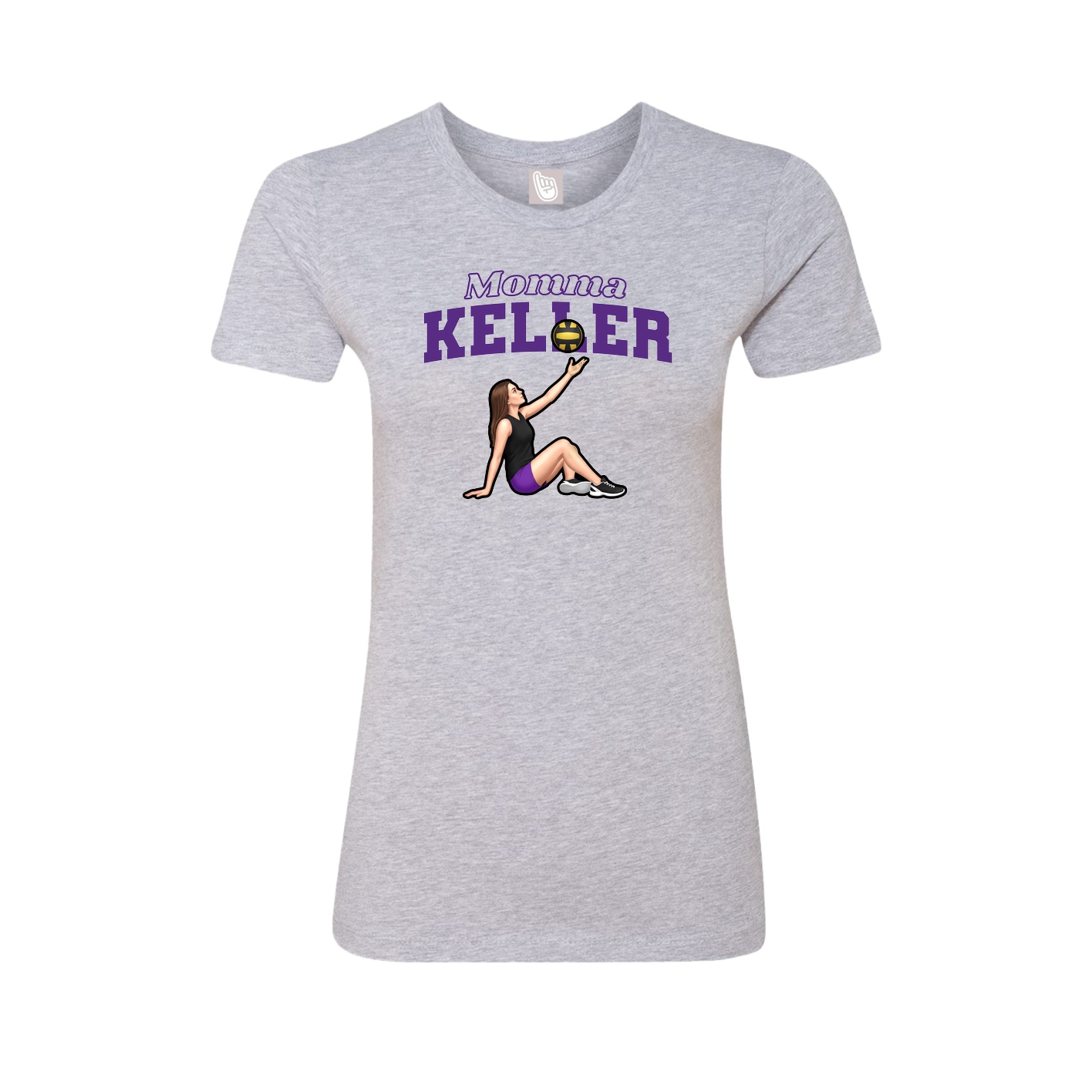 Womens Tee — Mothers Day Block in Grey