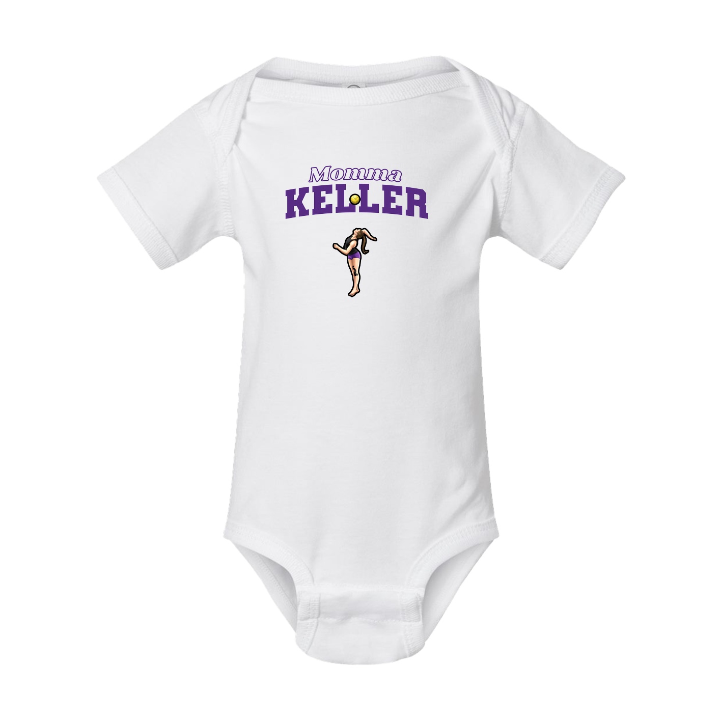 Baby Onesie — Mothers Day Block in White