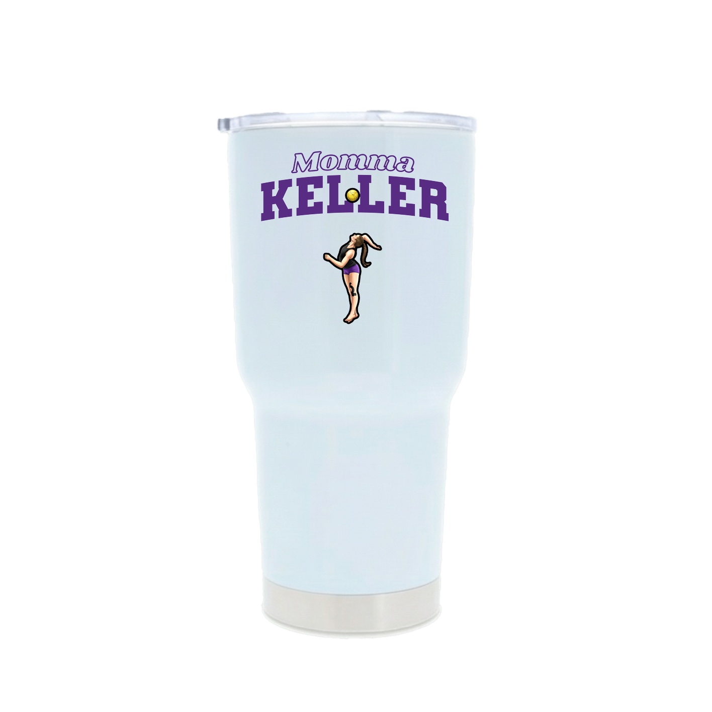 30oz Stainless Steel Tumbler — Mothers Day Block in White