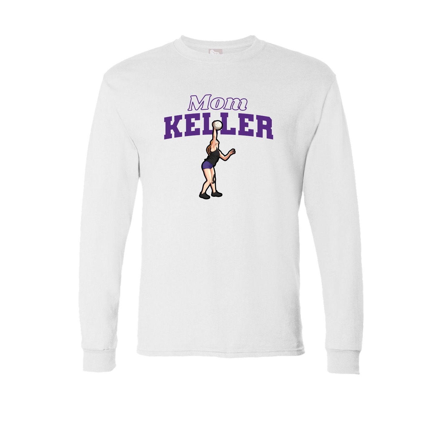 Long Sleeve Tee — Mothers Day Block in White