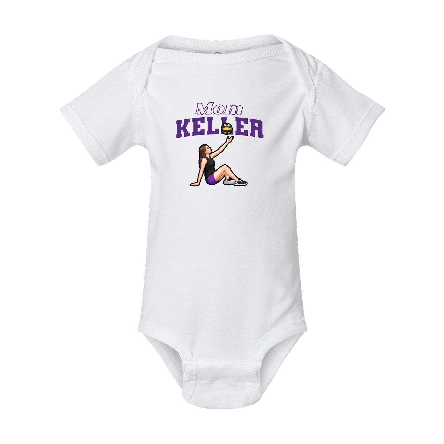 Baby Onesie — Mothers Day Block in White