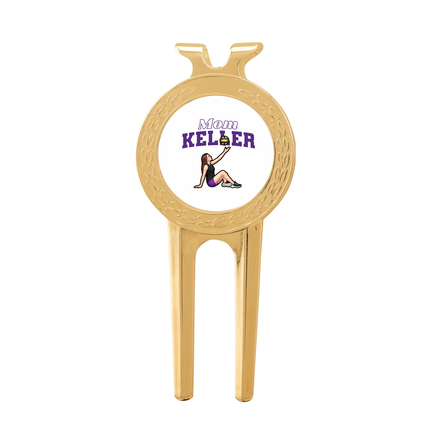 Divot Tool with Ball Marker — Mothers Day Block in Classic