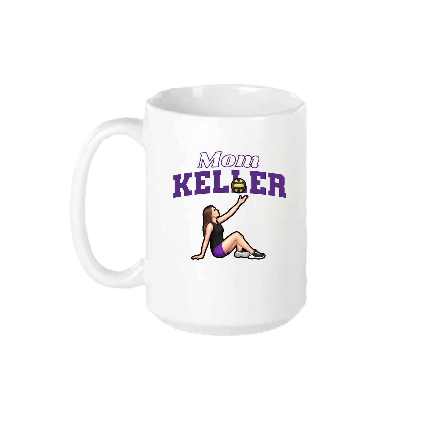 15oz Coffee Mug — Mothers Day Block in White