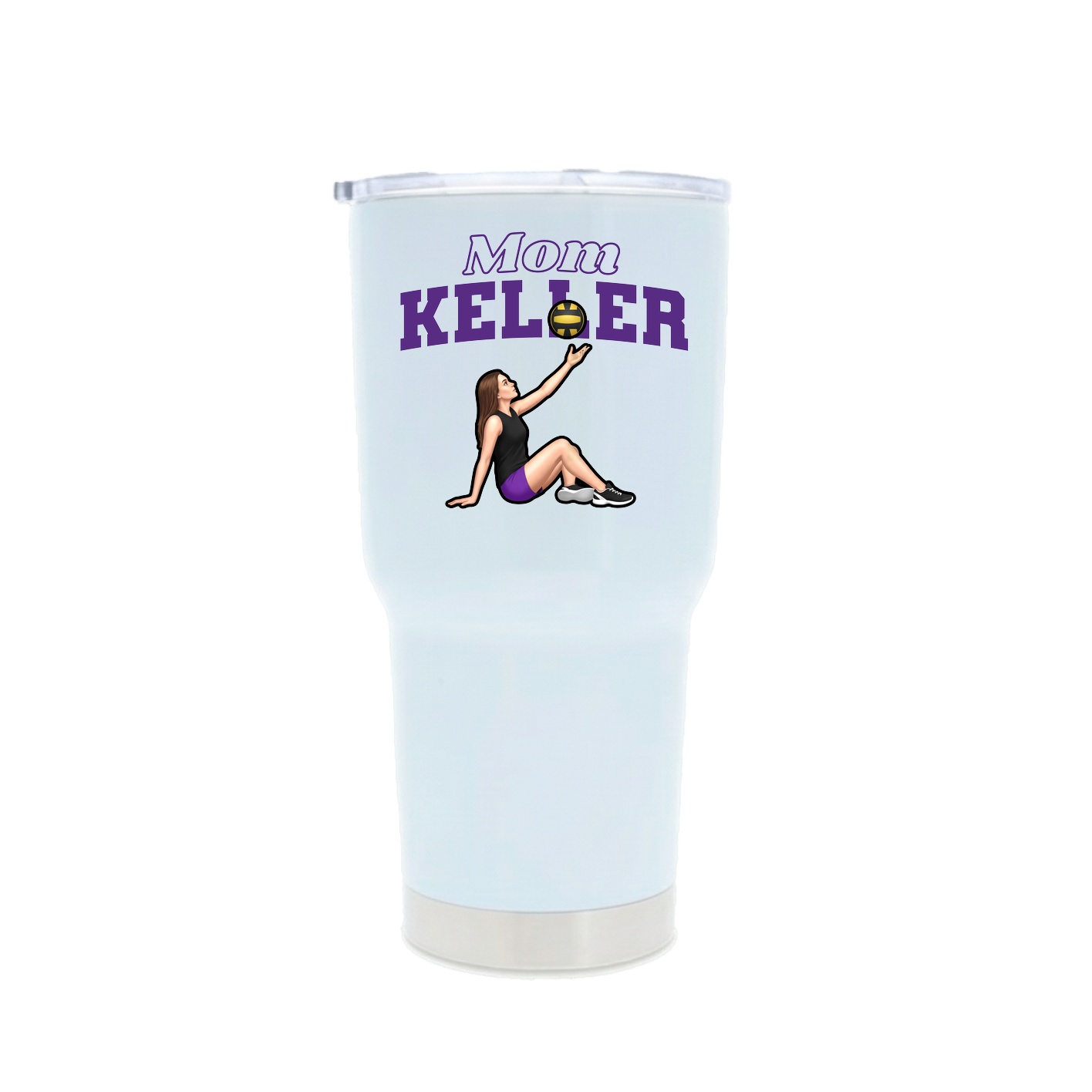 30oz Stainless Steel Tumbler — Mothers Day Block in White