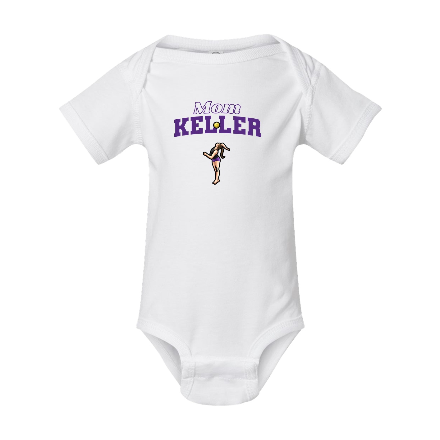 Baby Onesie — Mothers Day Block in White