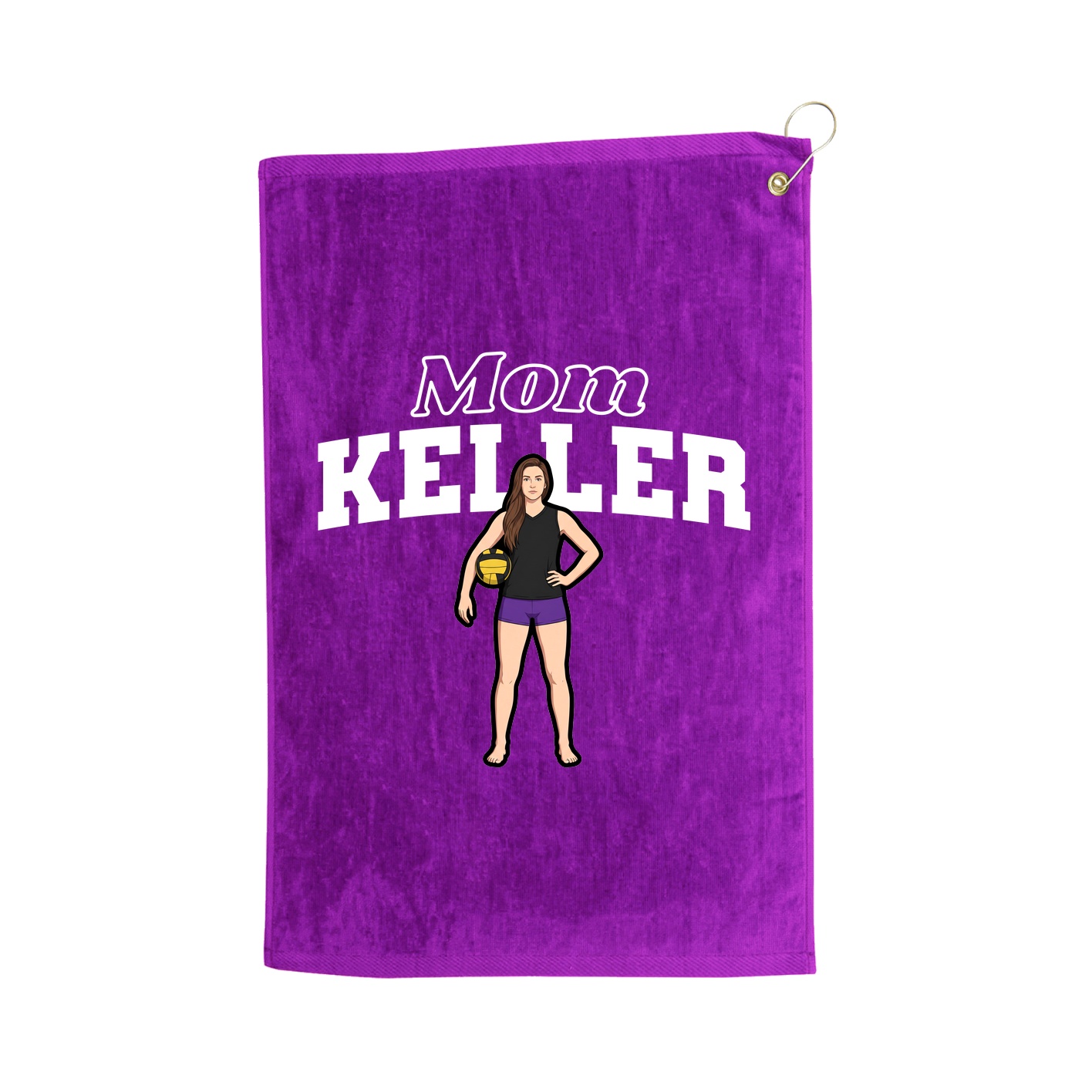 Golf Towel — Mothers Day Block in Purple