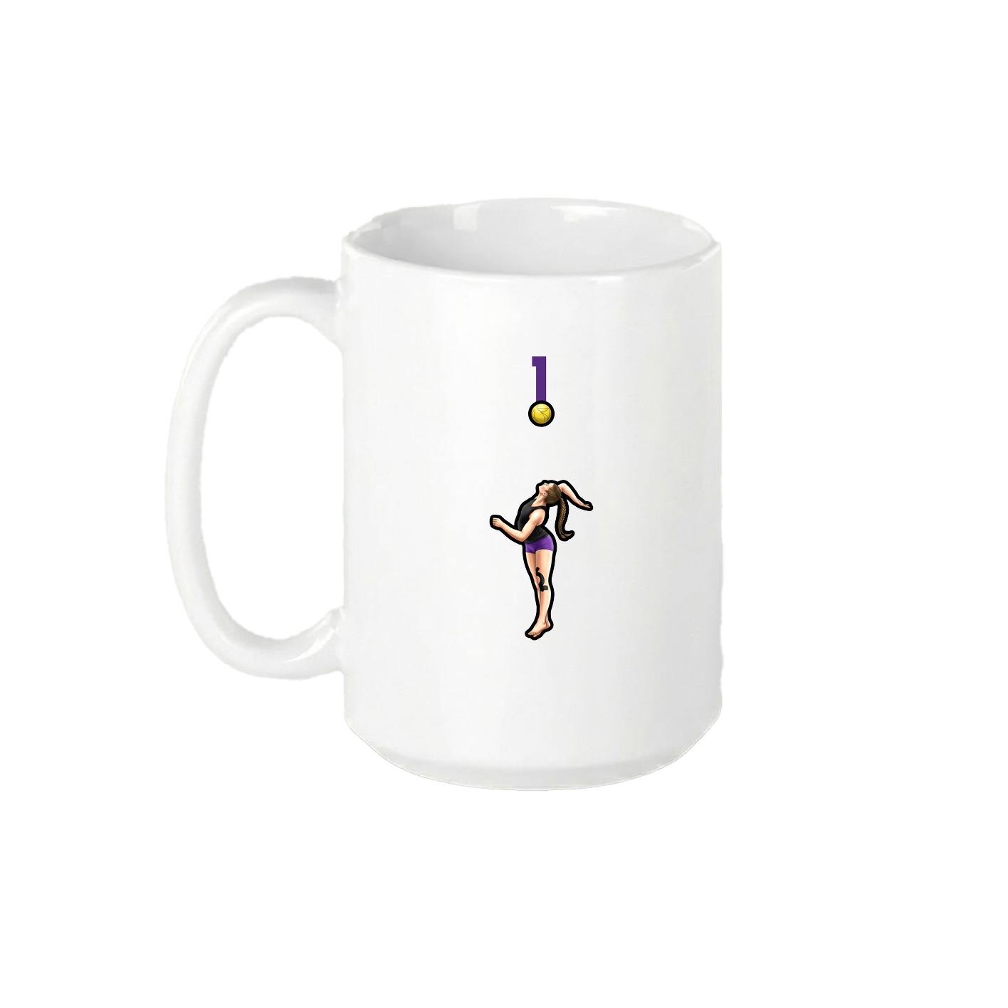 15oz Coffee Mug — Number Top in White