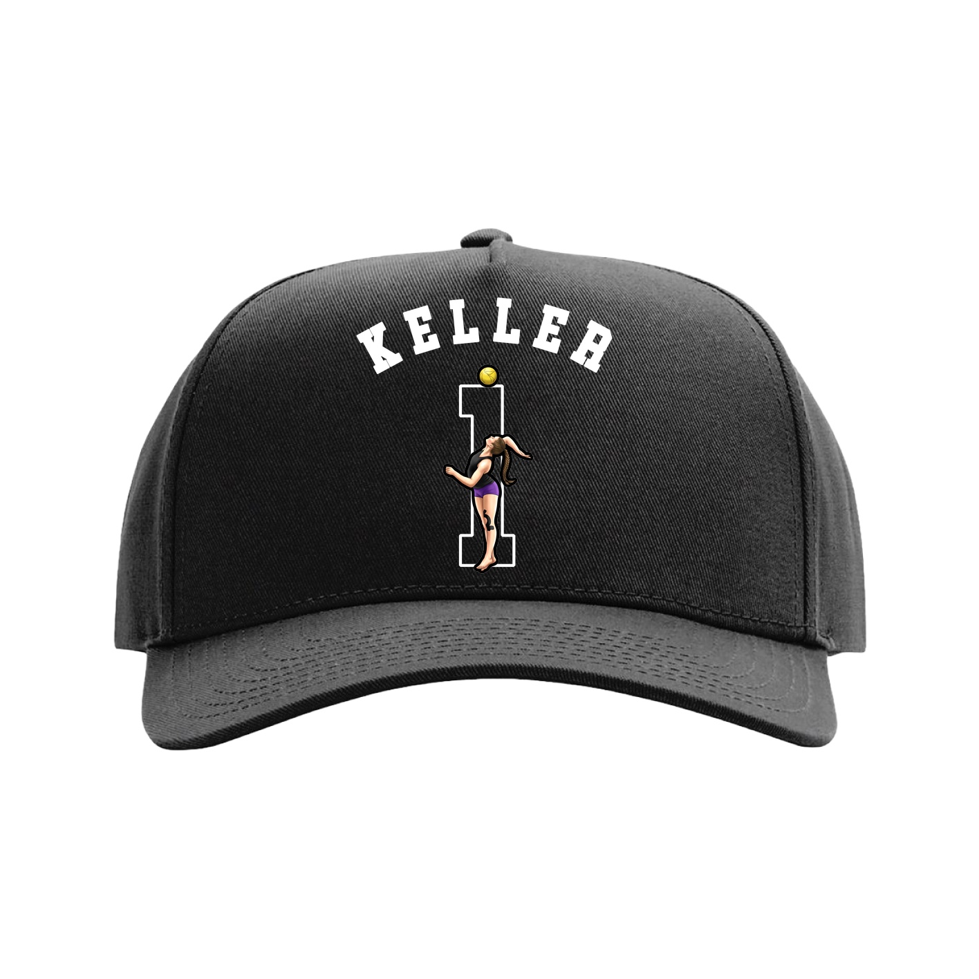 Full Fabric Five-Panel Champ Cap — Shirsey Arch in Black