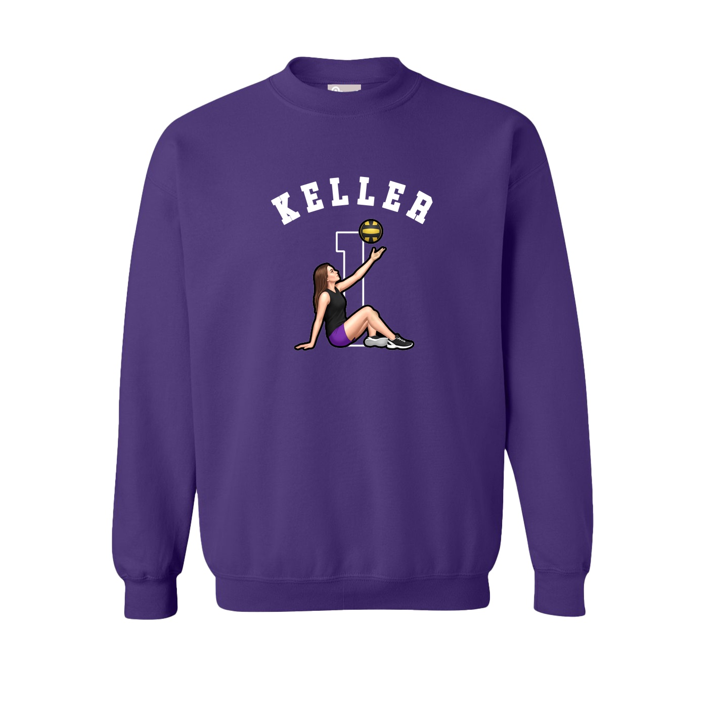 Fleece Crew — Shirsey Arch in Purple