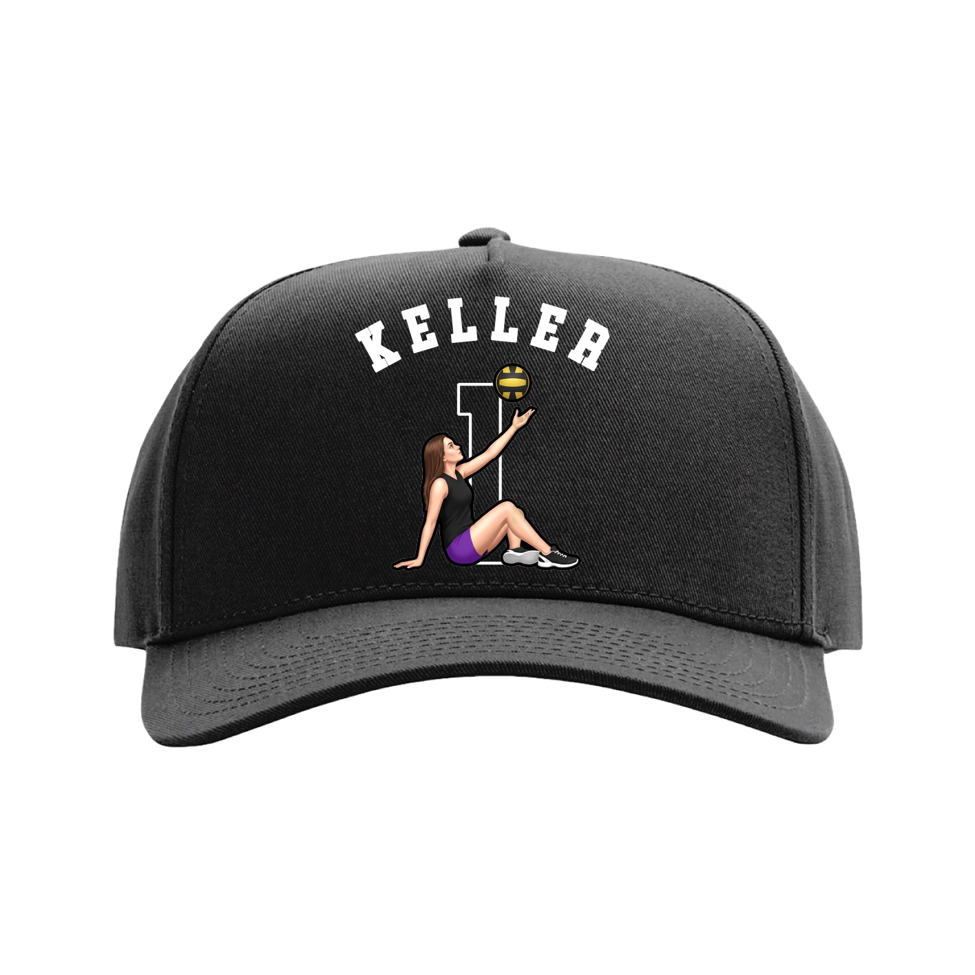 Full Fabric Five-Panel Champ Cap — Shirsey Arch in Black