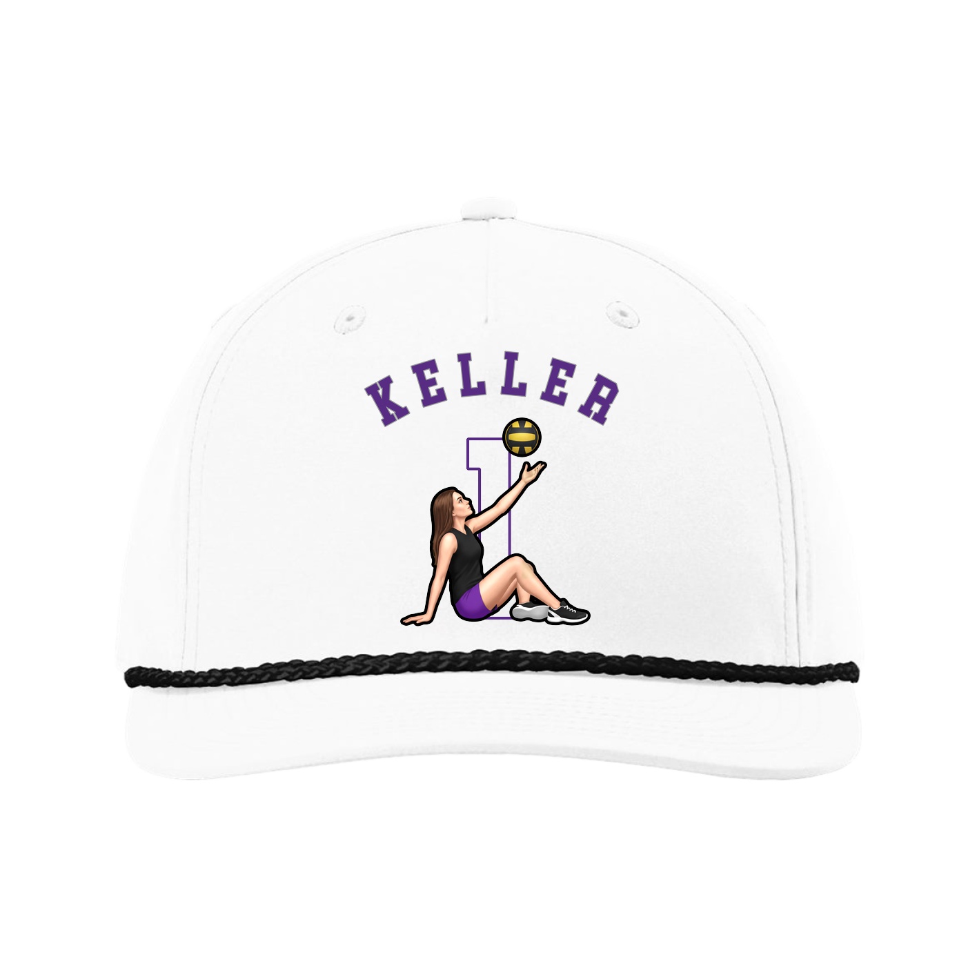 Five-Panel Classic Rope Cap — Shirsey Arch in White