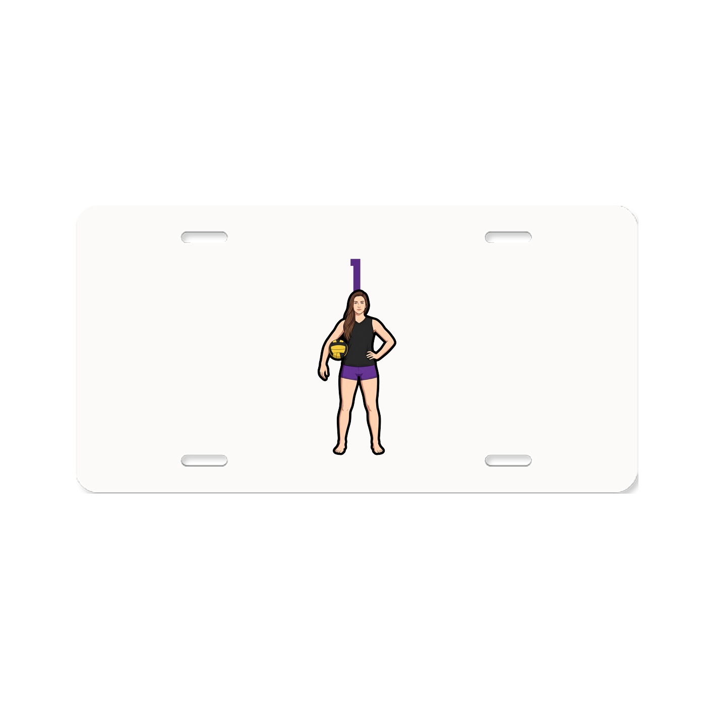 License Plate — Number Top in Classic