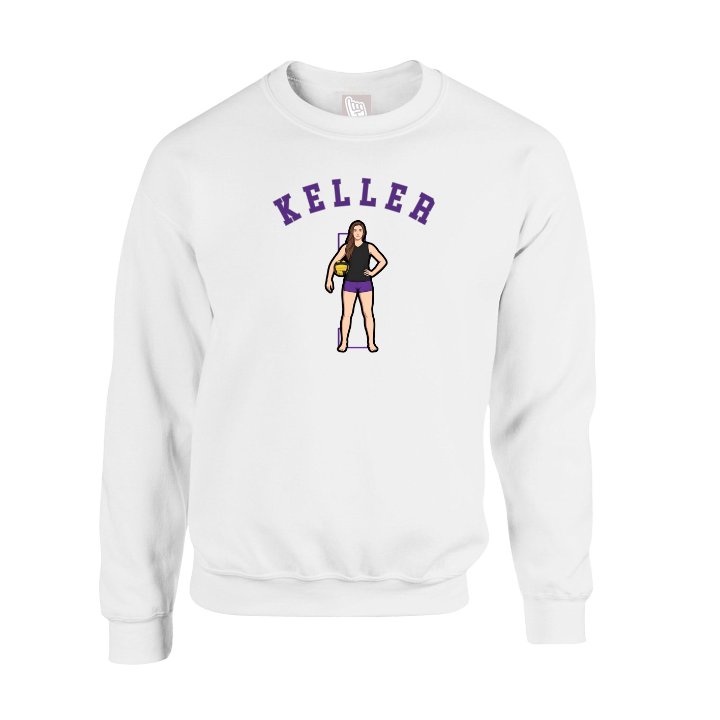 Fleece Crew — Shirsey Arch in White