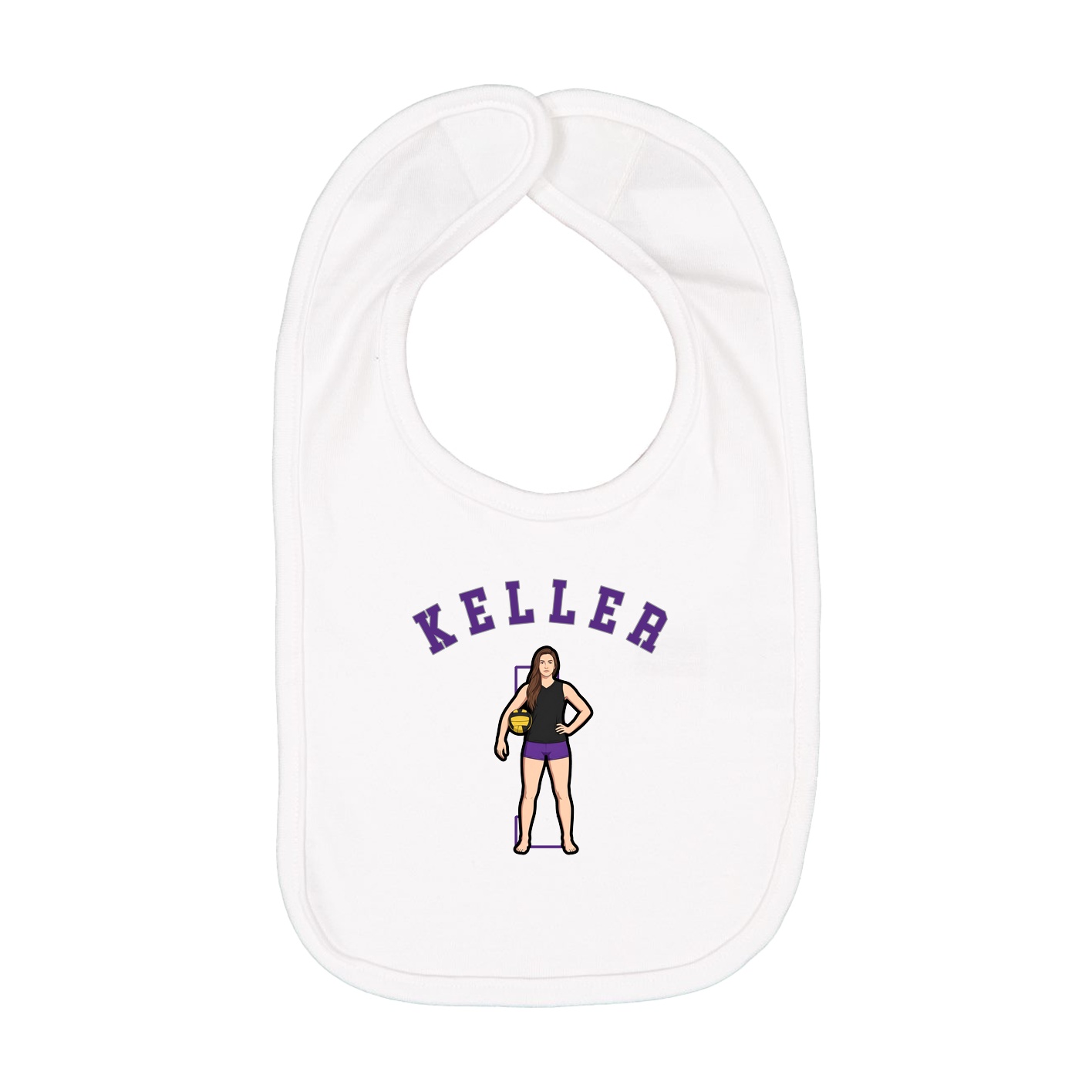 Infant Bib — Shirsey Arch in White