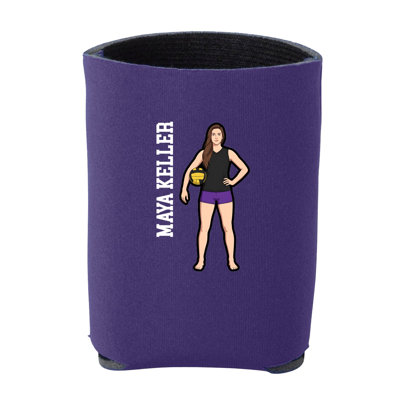 Can Holder — Name Vertical in Purple