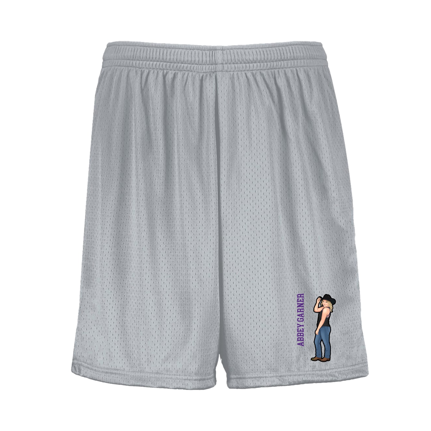 Shorts — Name Vertical in Silver