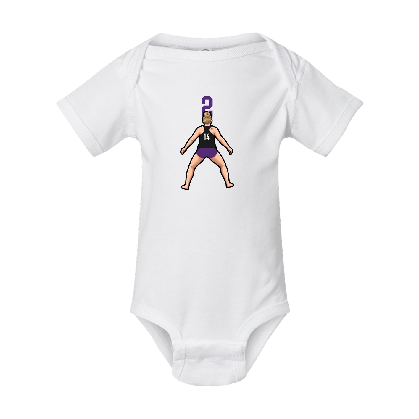Baby Onesie — Number Top in White