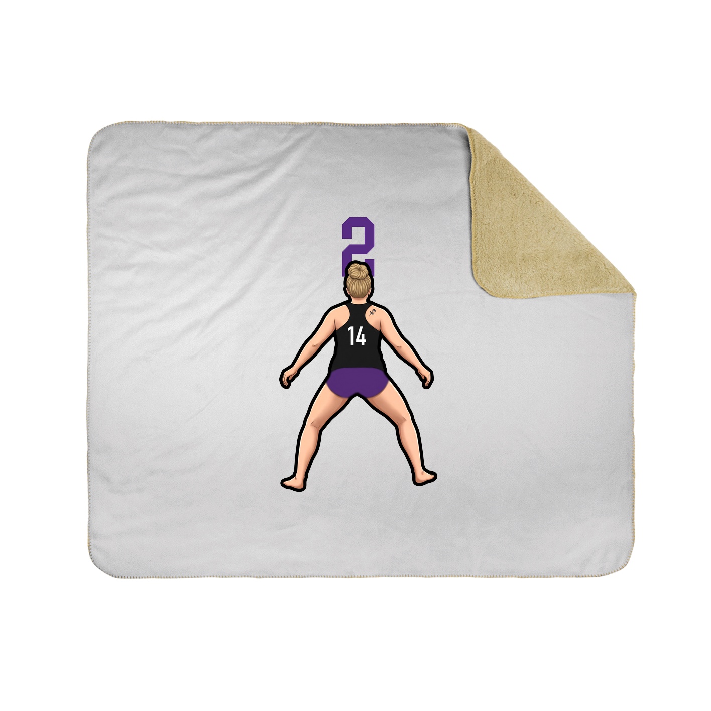 Throw Blanket — Number Top in White