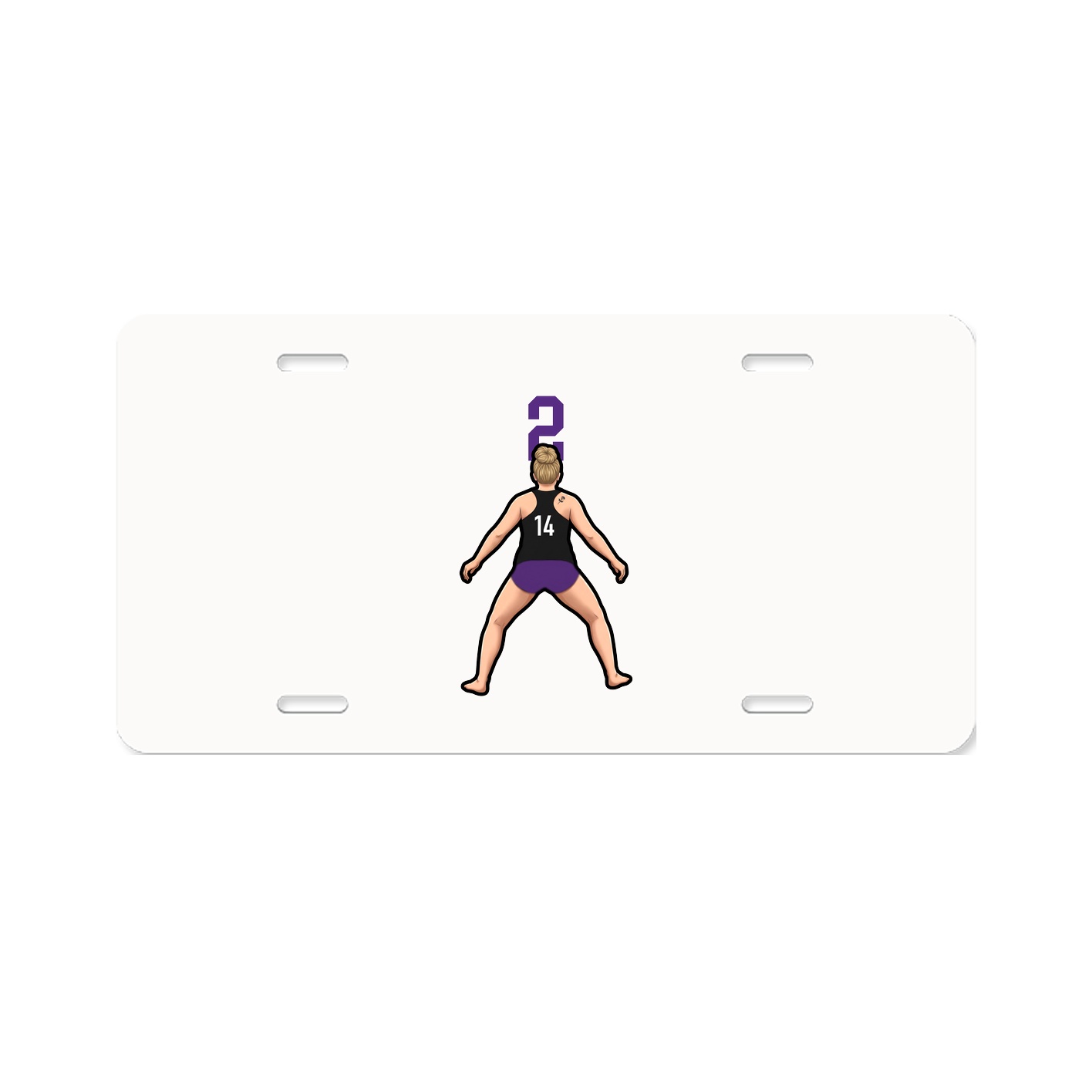 License Plate — Number Top in Classic