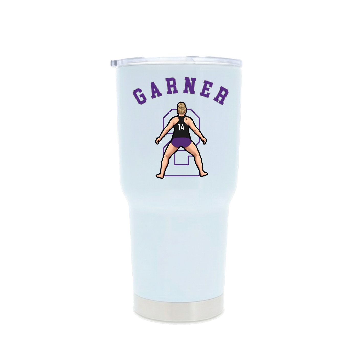 30oz Stainless Steel Tumbler — Shirsey Arch in White