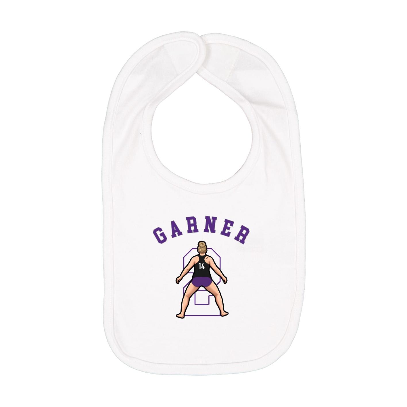 Infant Bib — Shirsey Arch in White