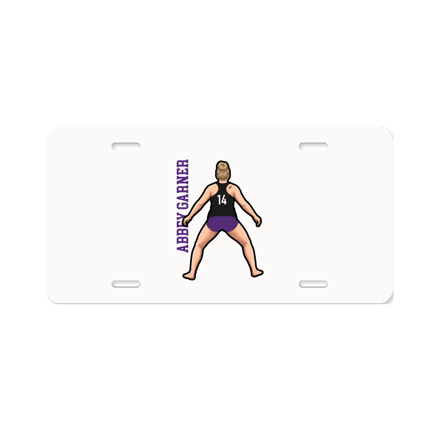 License Plate — Name Vertical in Classic