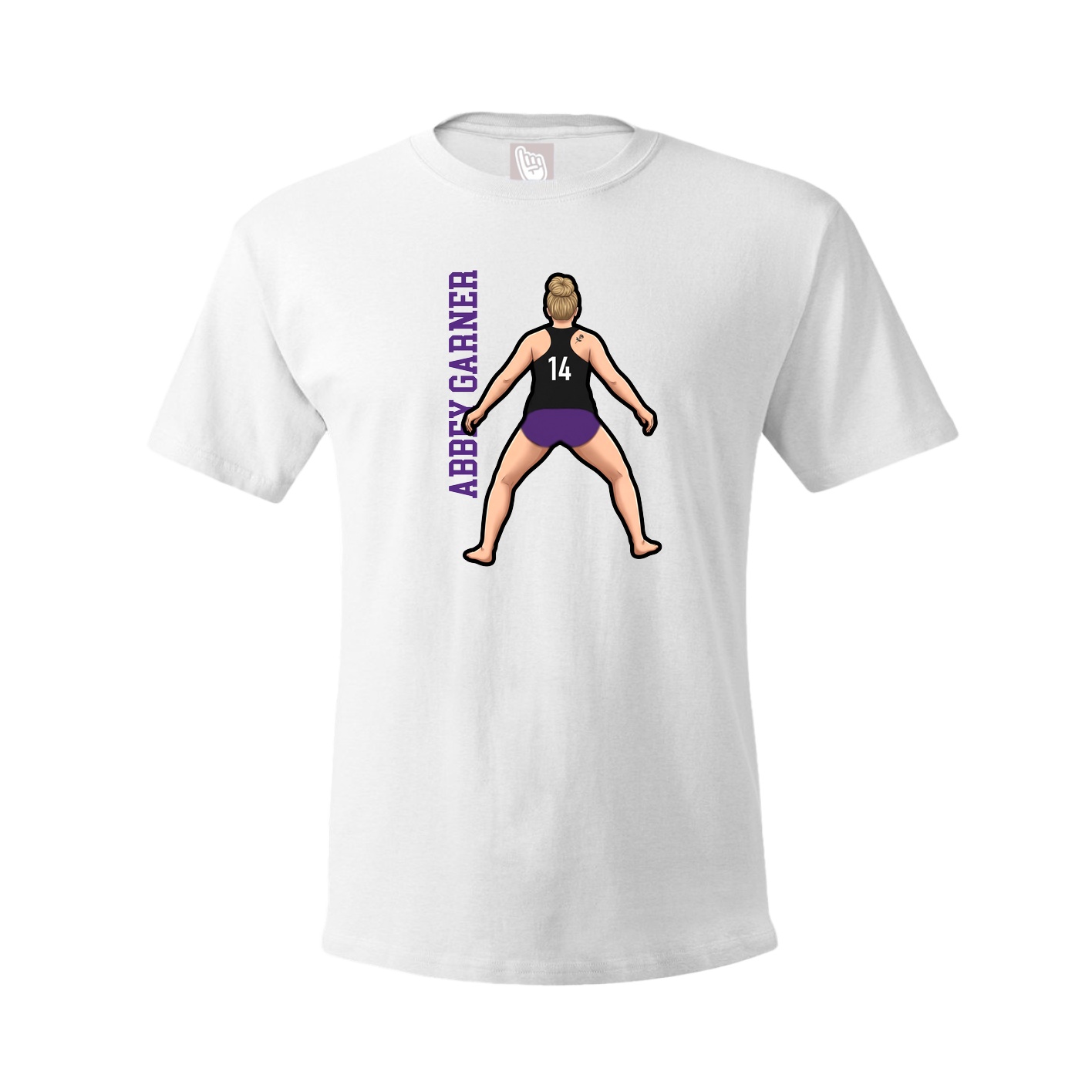 Youth Tee — Name Vertical in White