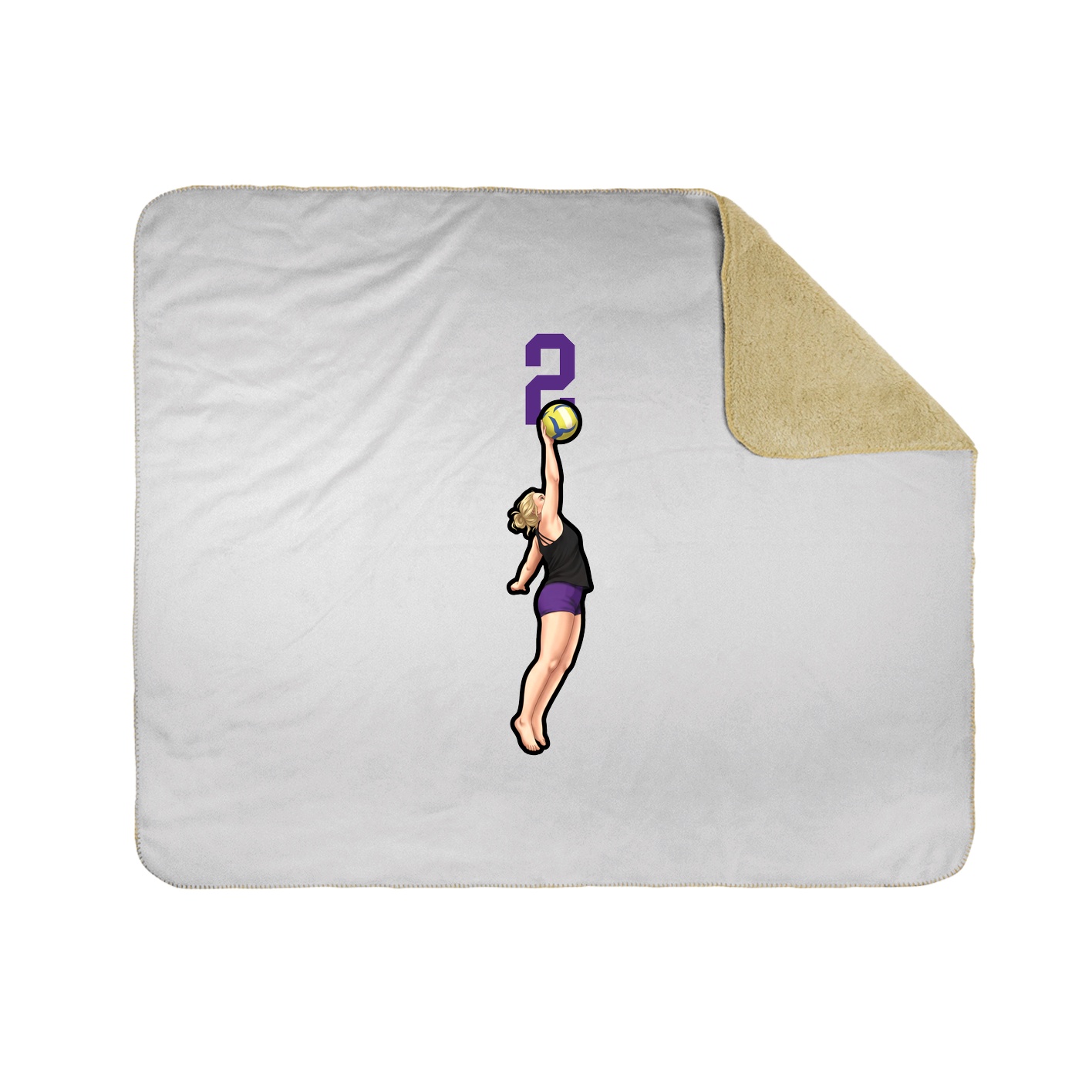 Throw Blanket — Number Top in White