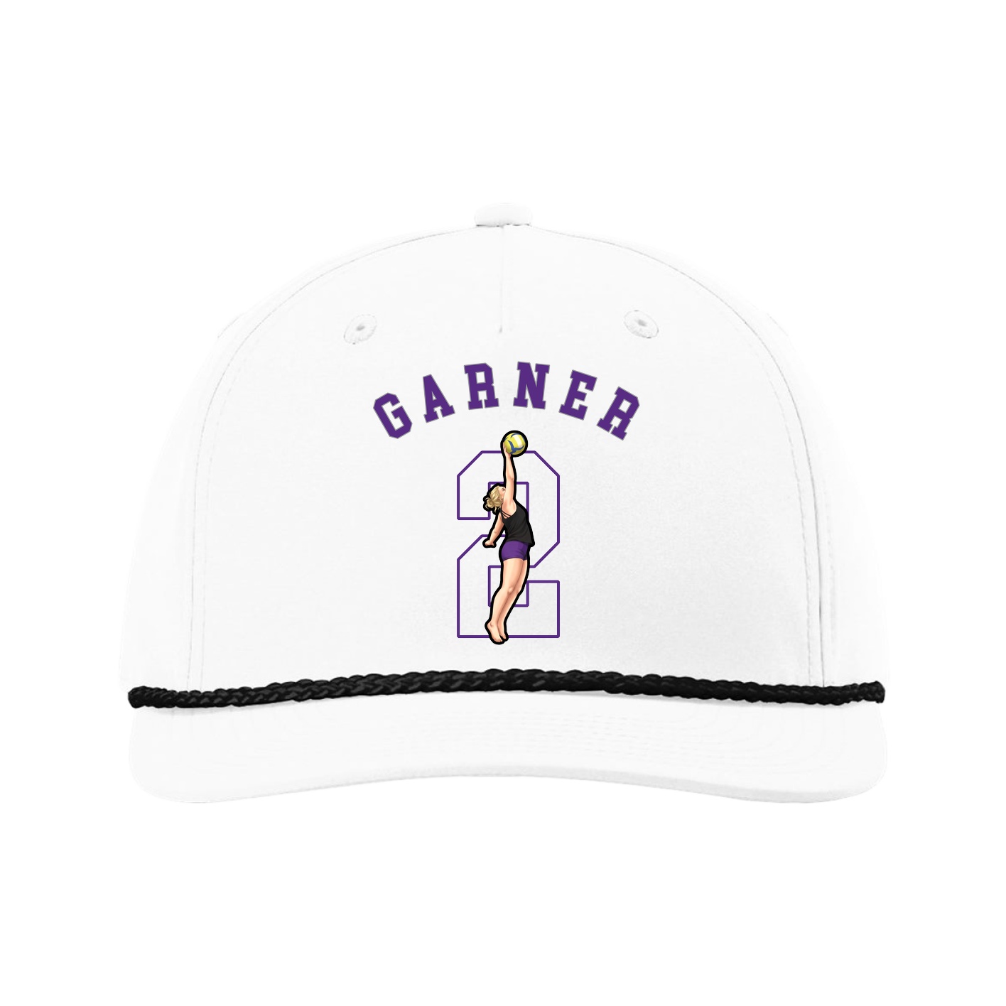Five-Panel Classic Rope Cap — Shirsey Arch in White
