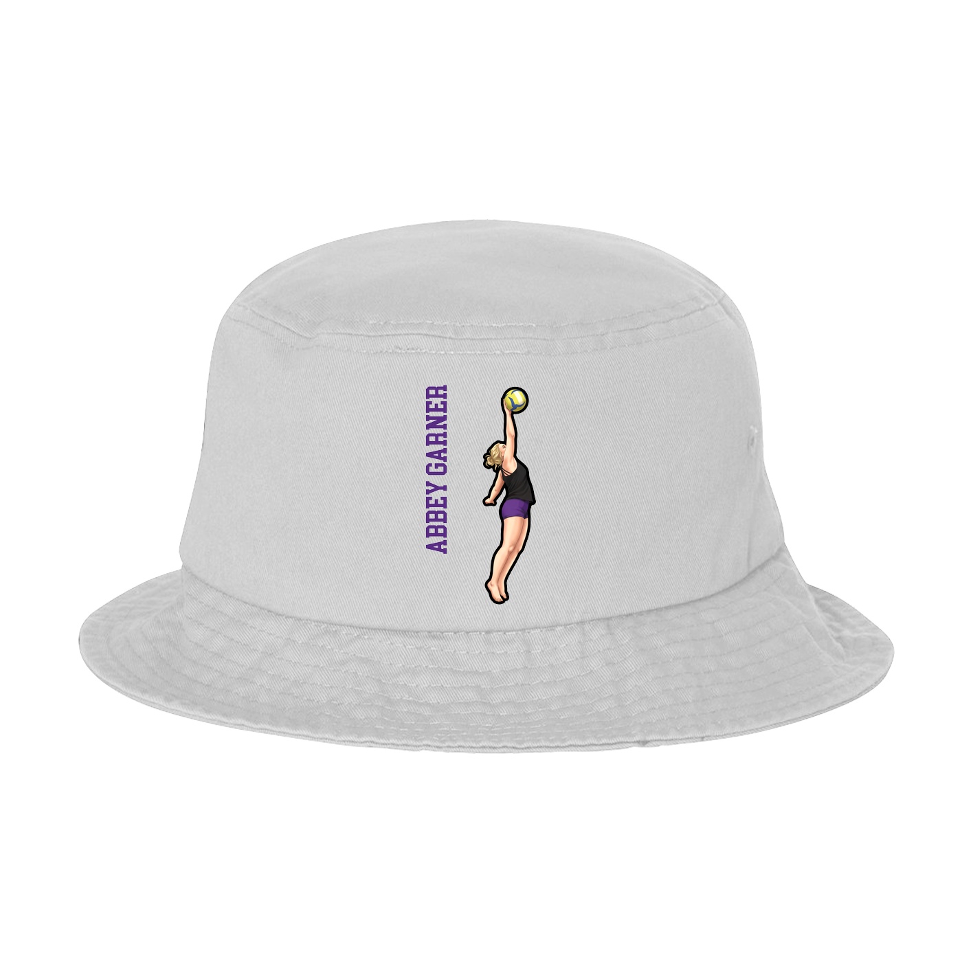Bucket Cap — Name Vertical in White