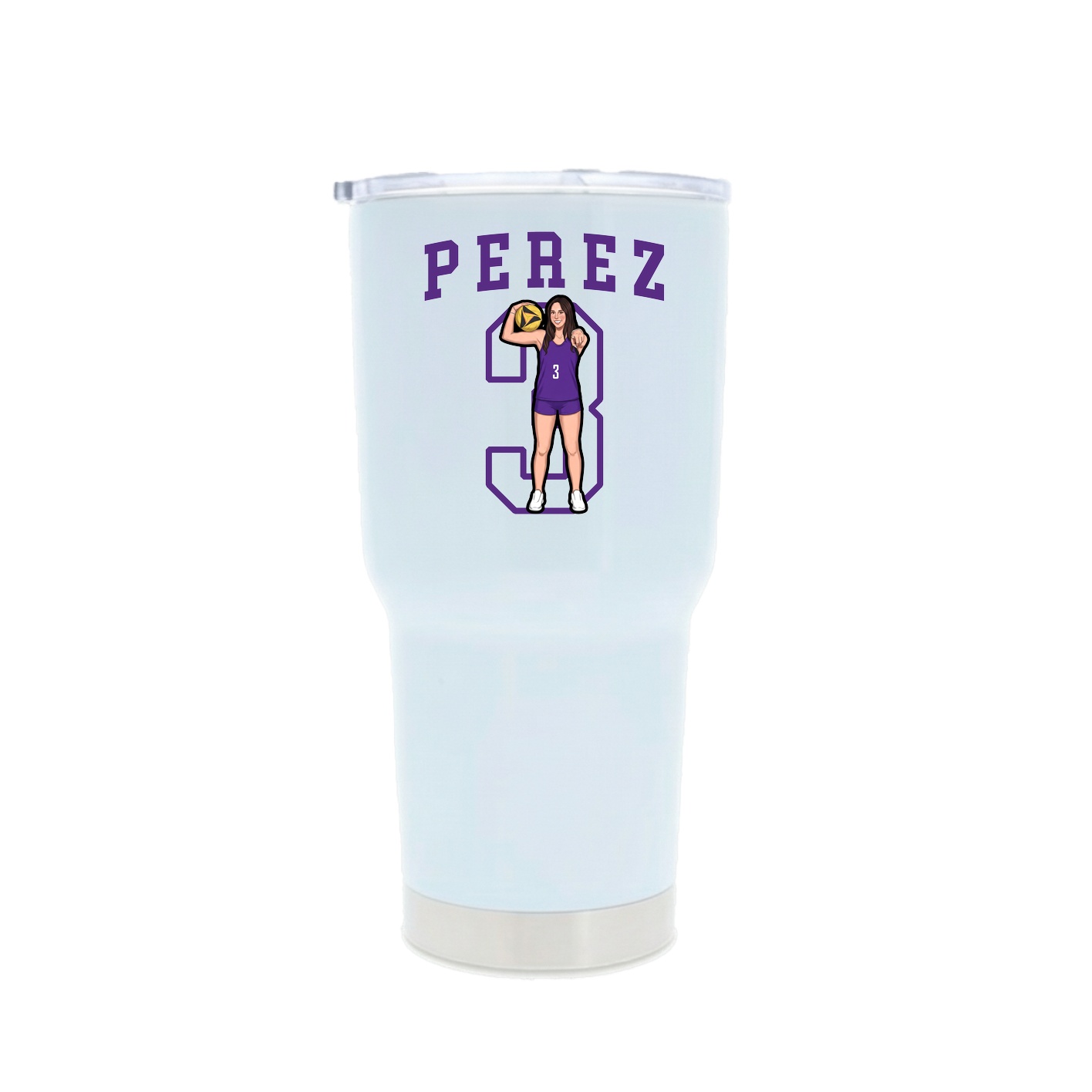 30oz Stainless Steel Tumbler — Shirsey in White