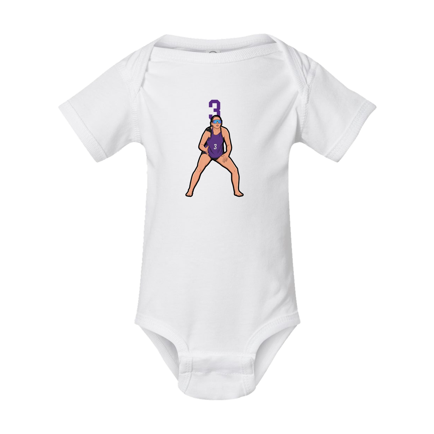 Baby Onesie — Number Top in White