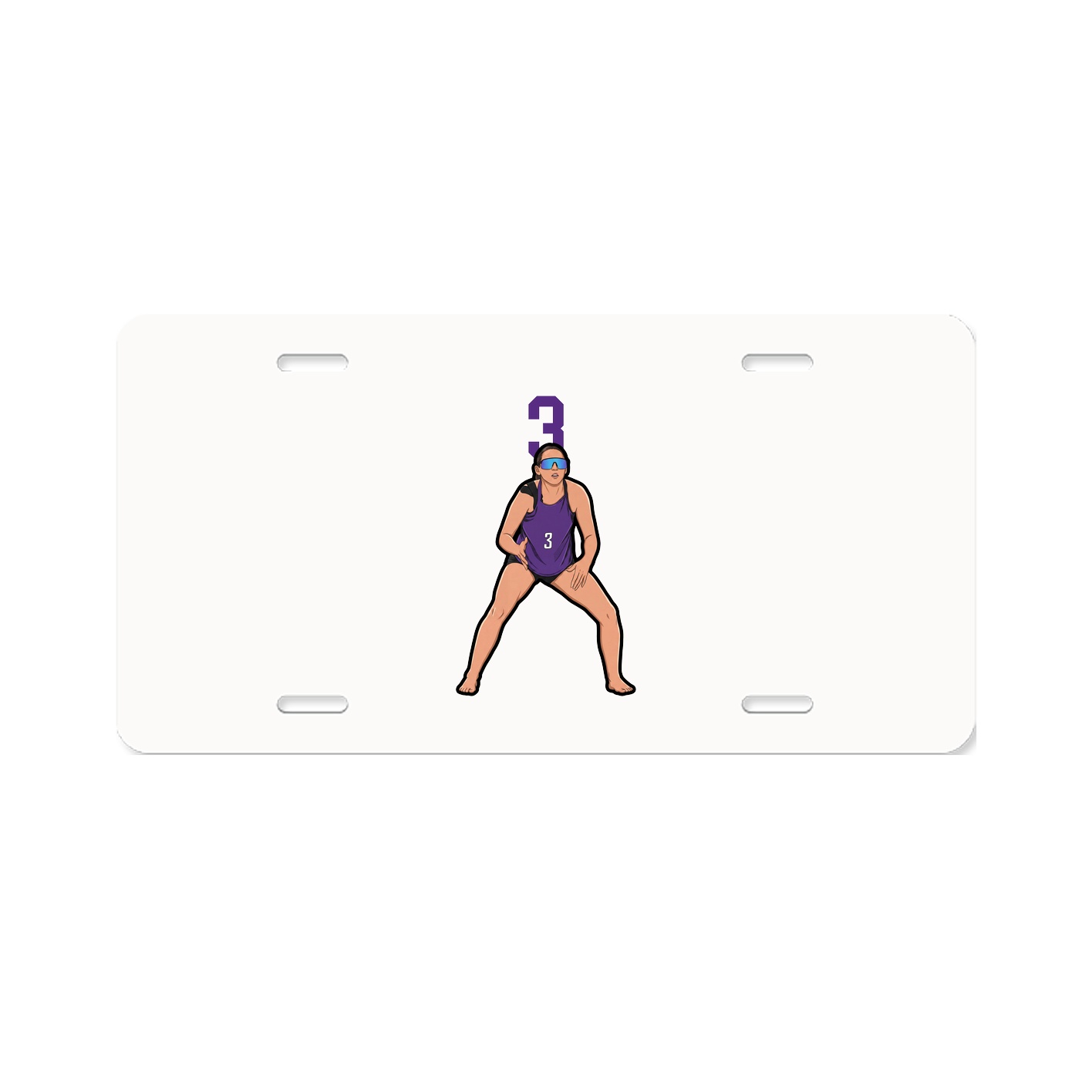 License Plate — Number Top in Classic