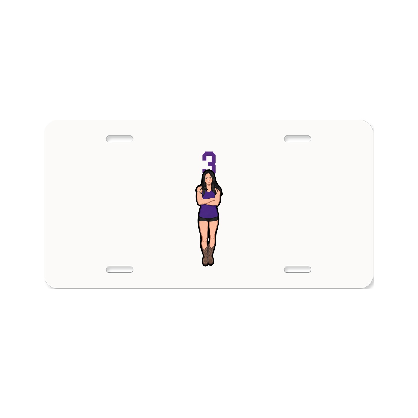 License Plate — Number Top in Classic