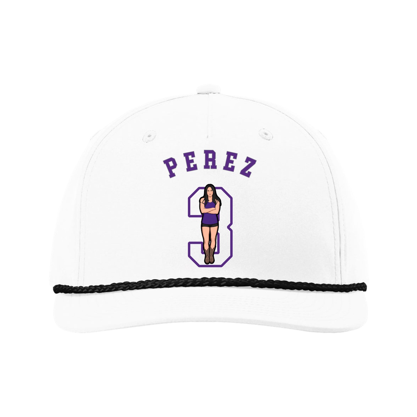 Five-Panel Classic Rope Cap — Shirsey Arch in White