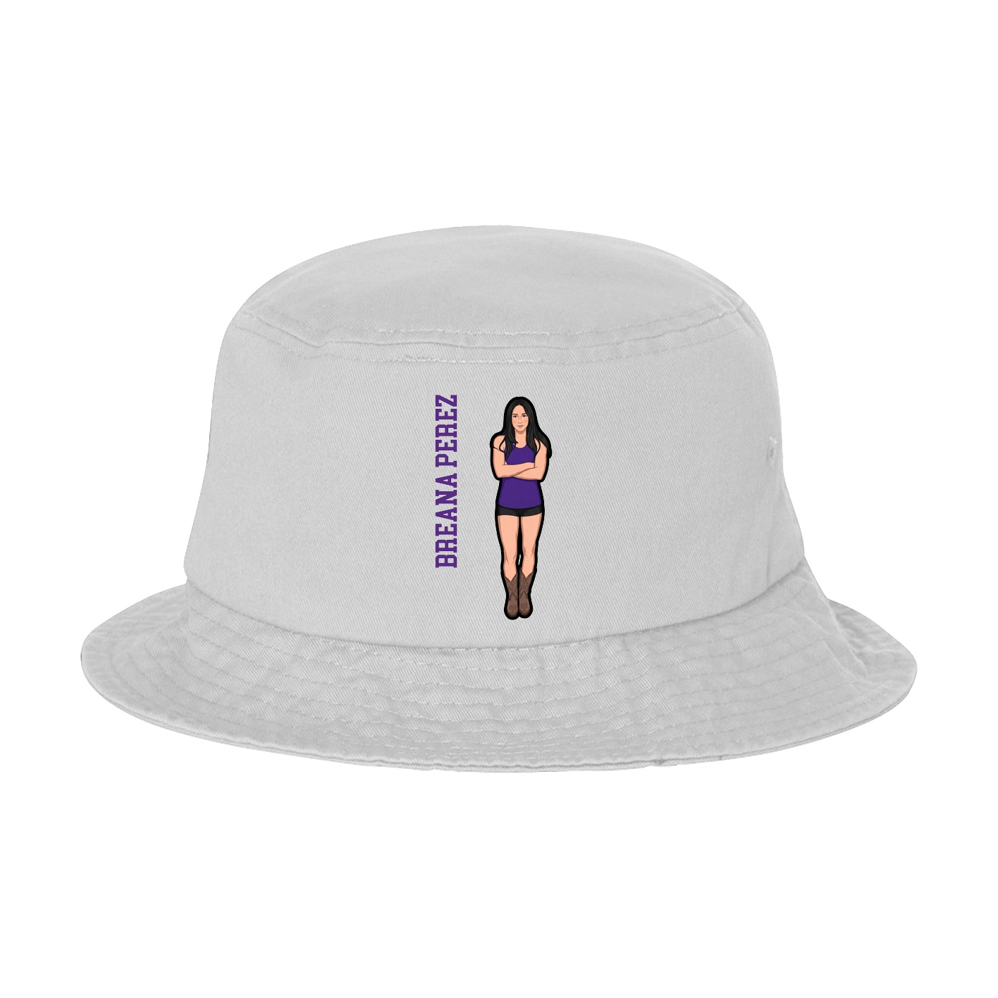 Bucket Cap — Name Vertical in White