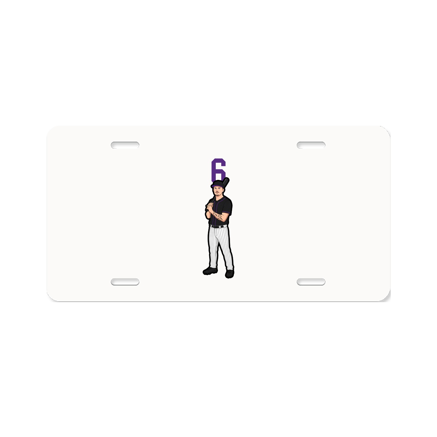 License Plate — Number Top in Classic