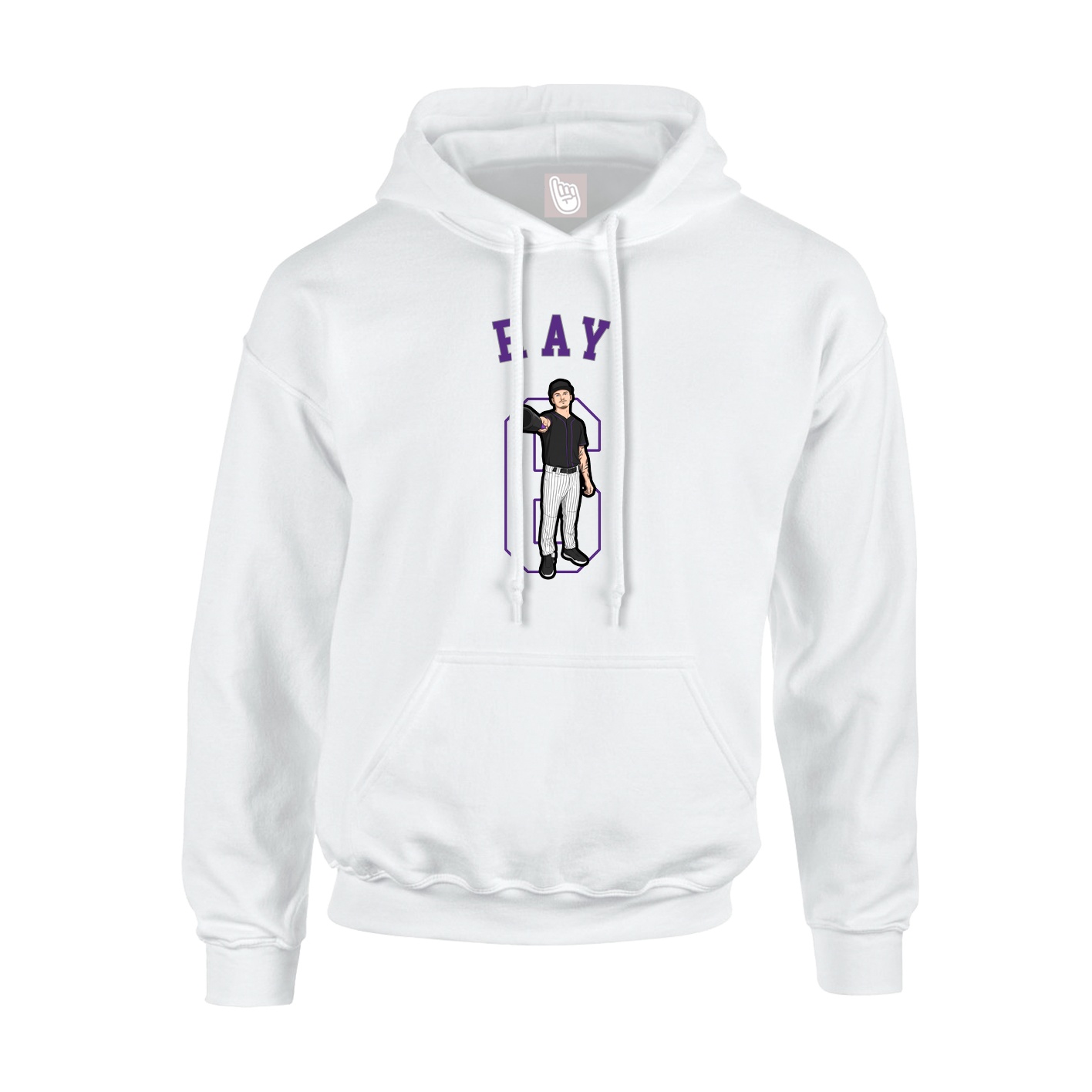 Youth Hoodie — Shirsey Arch in White