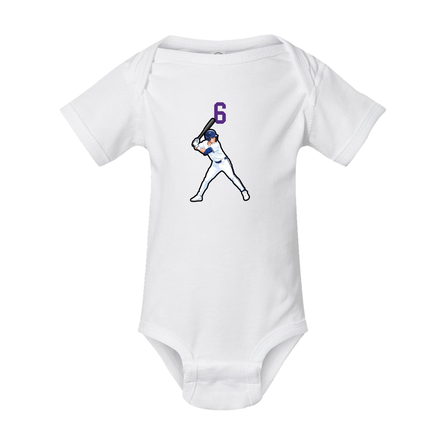 Baby Onesie — Number Top in White