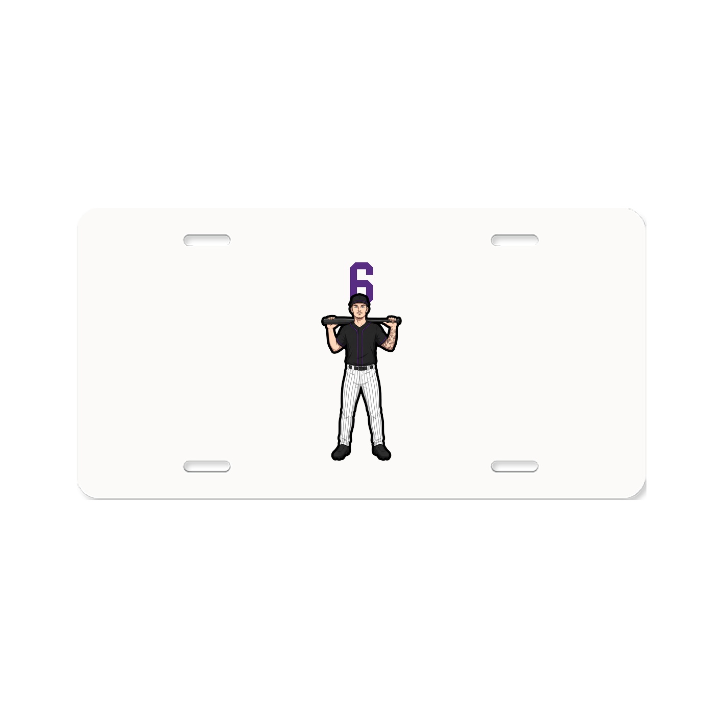 License Plate — Number Top in Classic