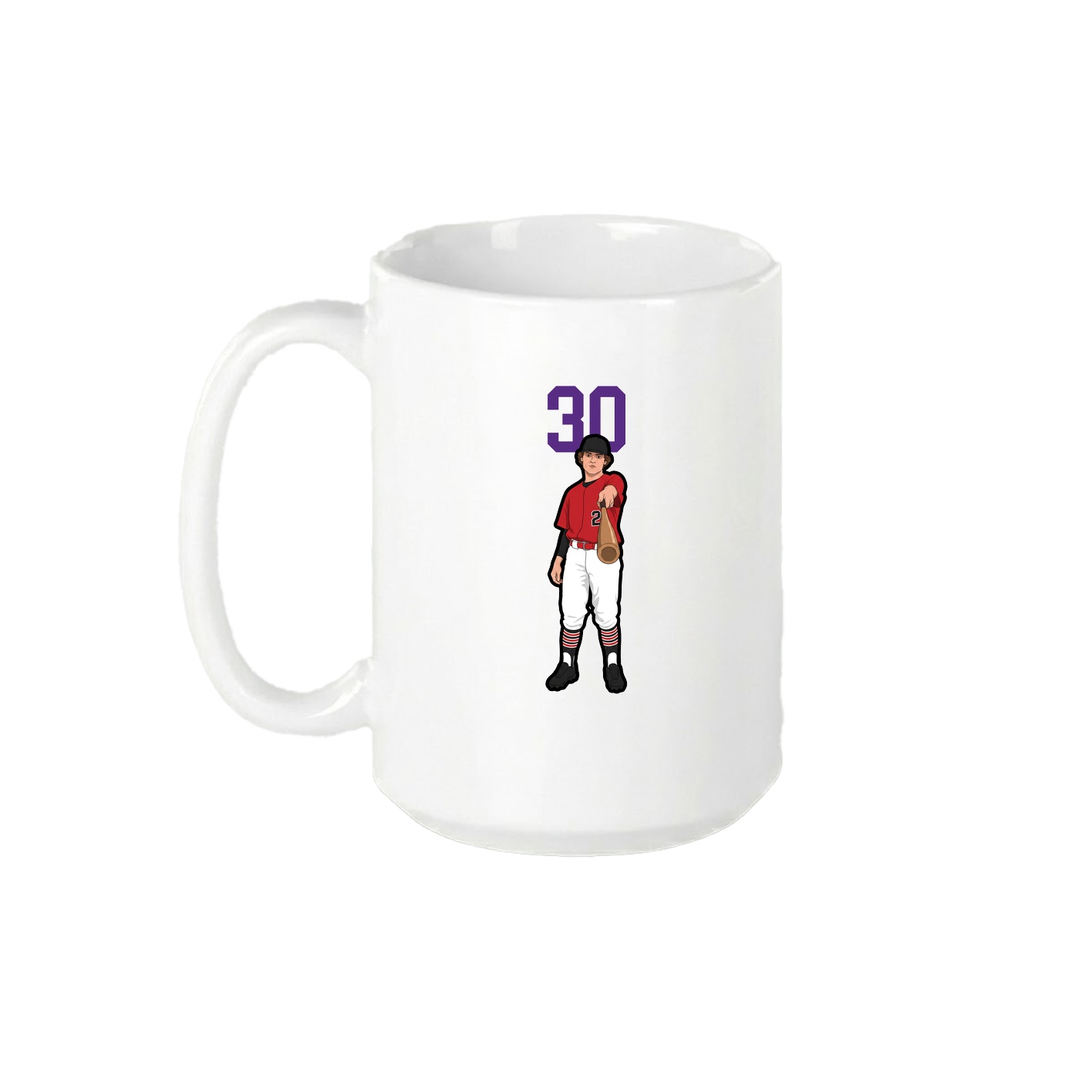15oz Coffee Mug — Number Top in White