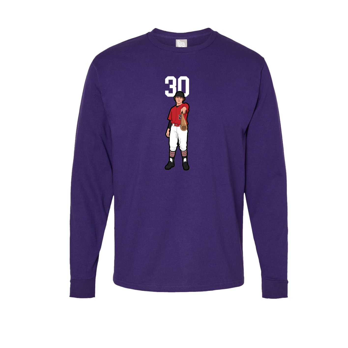 Long Sleeve Tee — Number Top in Purple